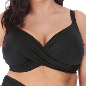 Elomi Black Bikini Top US 42L
